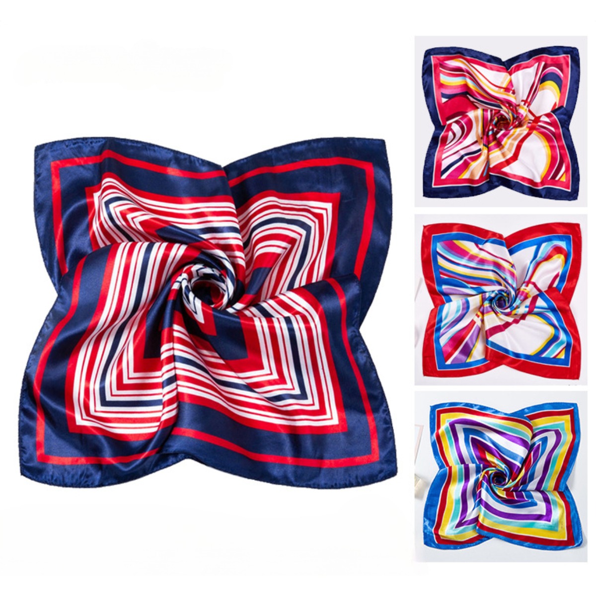 Silk Neck Scarf - 50*50cm Square Silk Scarves Scarf Women's