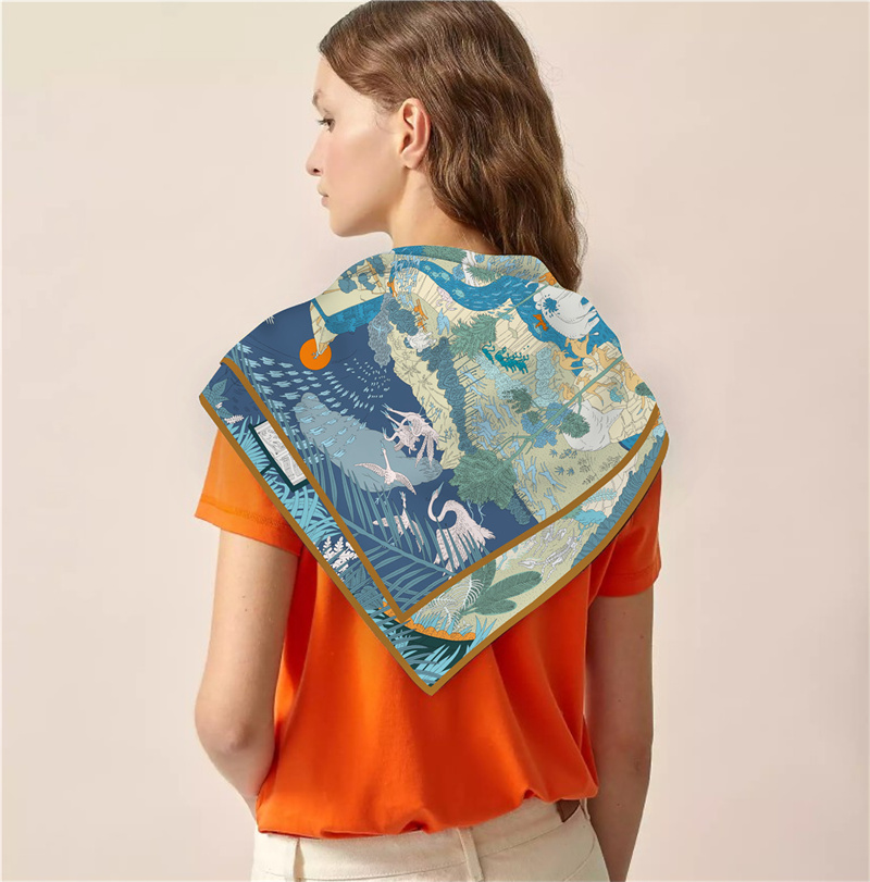 Silk Scarf Women Rainforest An - Face Scarf Mask recension och pris