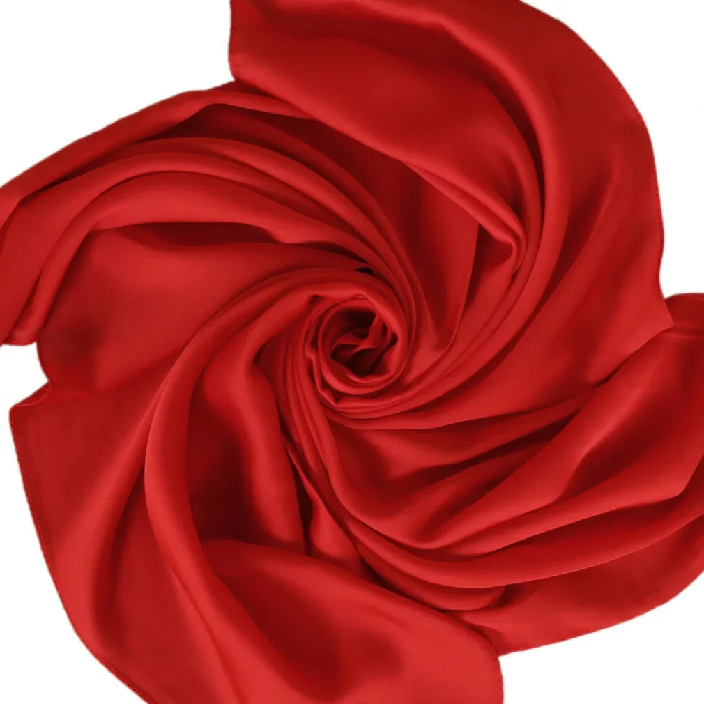 Satin Scarf Women 70cm Solid C - Scarf Silk Square recension och pris