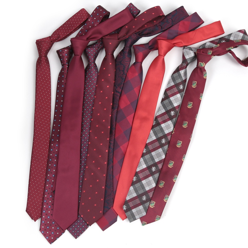 Tie Set Red Maroon Burgundy Ro - Silk Tie Striped recension och pris