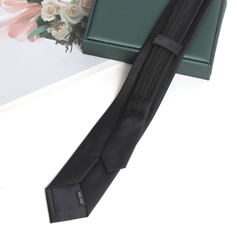 Black Colors Zipper Tie Handma - Skinny Tie Men recension och pris