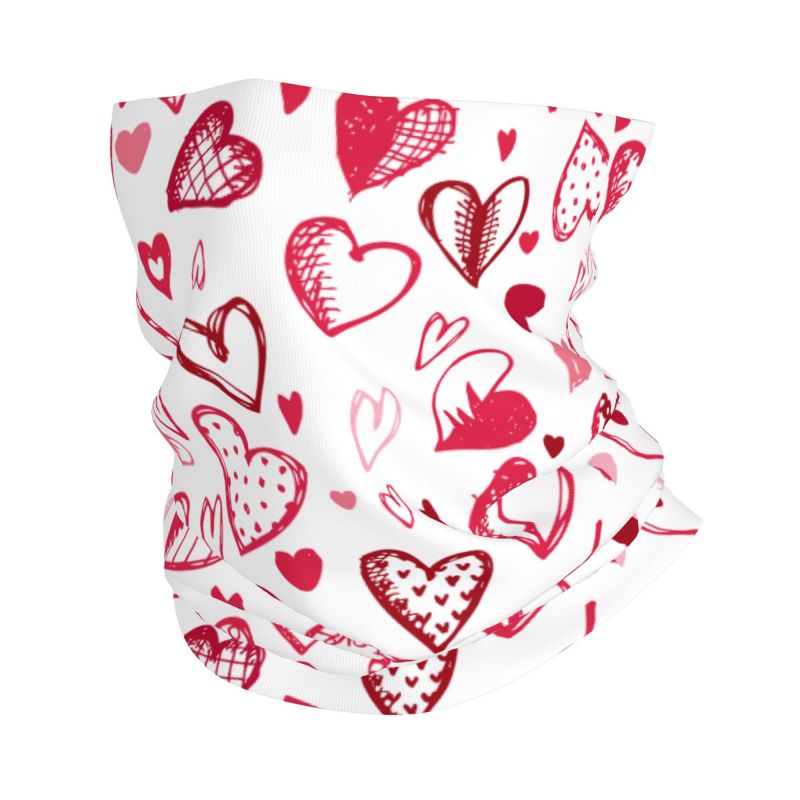 Pink Red Love Hearts Bandana N - Neck Warmer Tube recension och pris