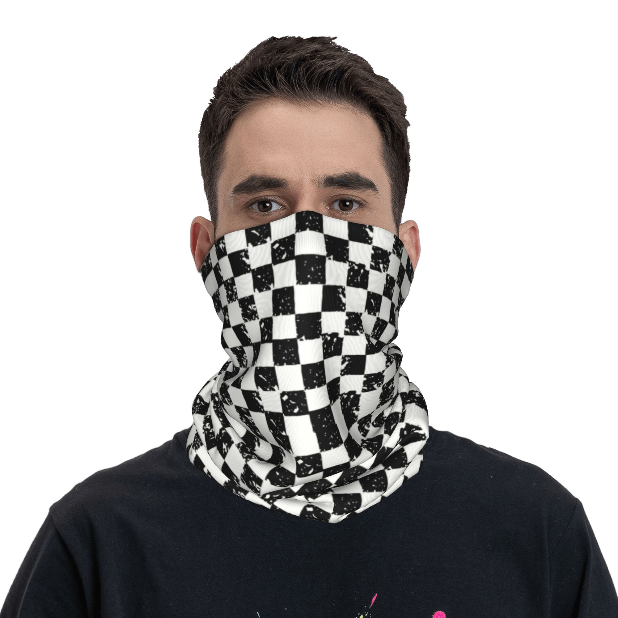 Custom Retro Checkered Flag Wi - Neck Warmer Tube recension och pris