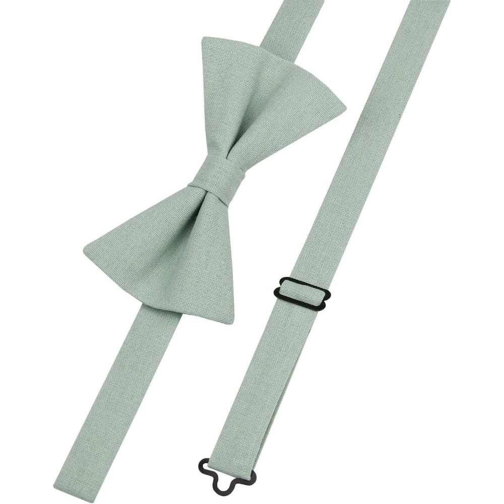 Linen Cotton Bowties - Solid P - Bow Tie Pre Tied recension och pris