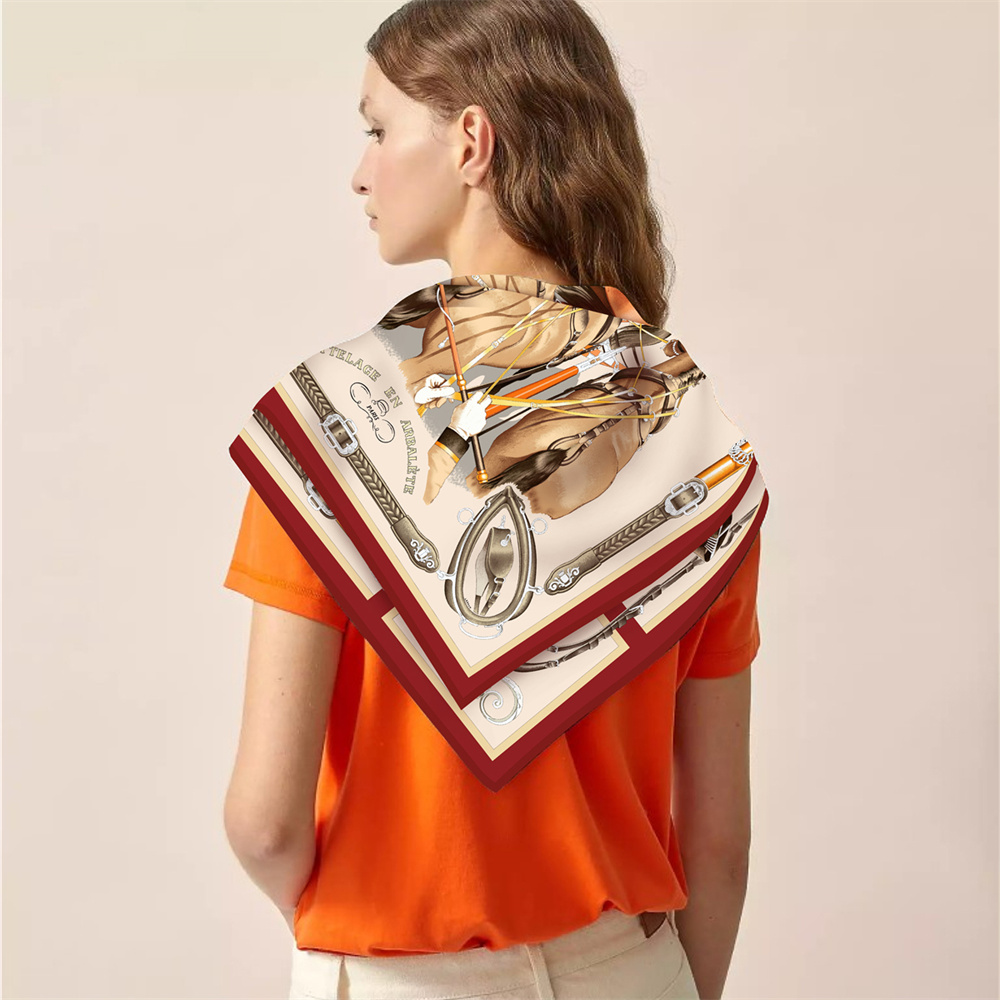 Silk Scarf Women Horse Printed - Face Scarf Mask recension och pris