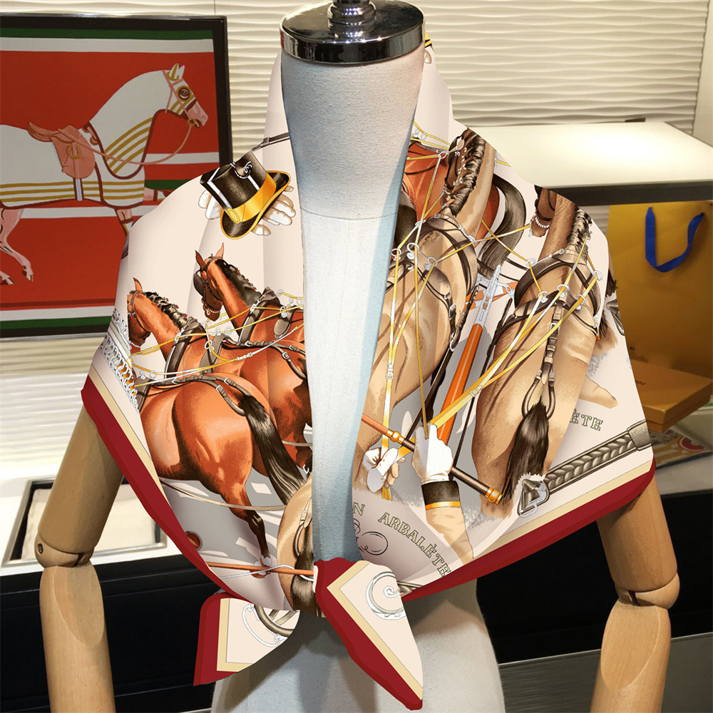 Silk Scarf Women Horse Printed - Face Scarf Mask recension och pris
