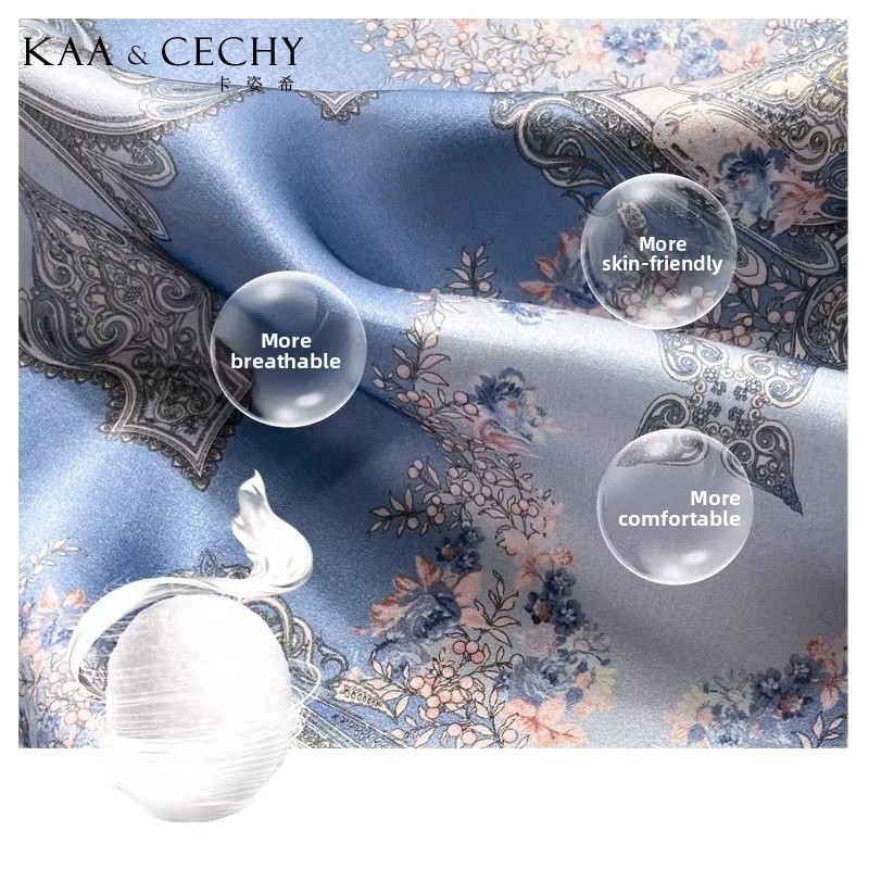 Baroque Floral 100% Mulberry S - Face Scarf Mask recension och pris