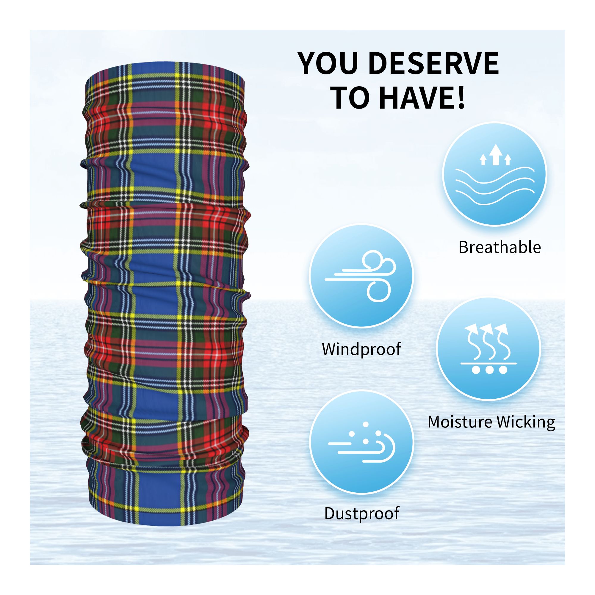Custom Royal Tartan Plaid Wint - Neck Warmer Tube recension och pris