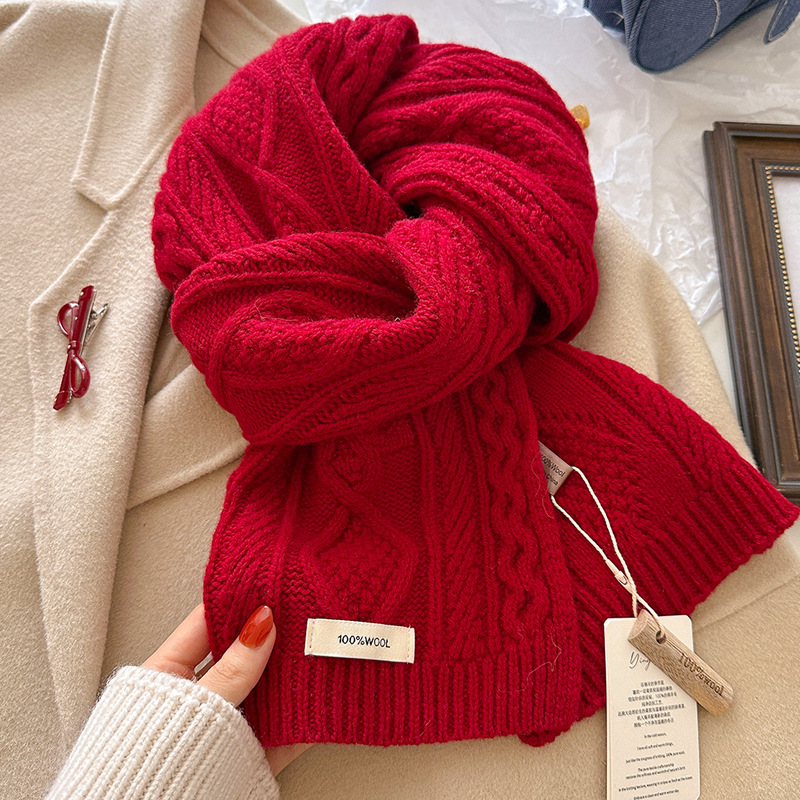 Luxury 100% Wool Scarf Women M - Muffler Men Wool recension och pris