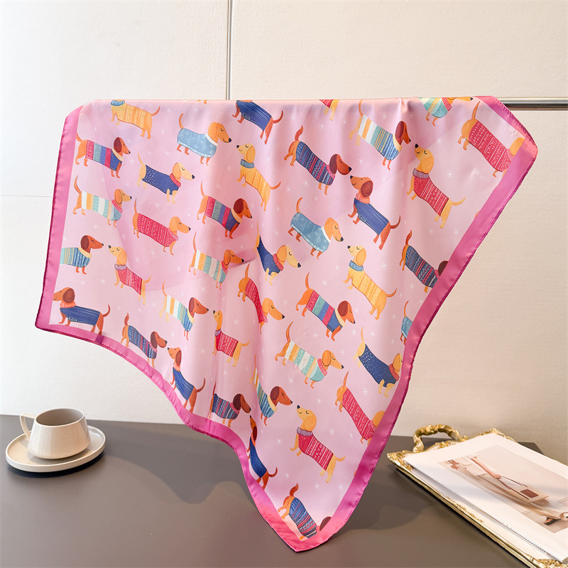 Ladies Cotton Dog Printed Squa - Bandana Cotton recension och pris