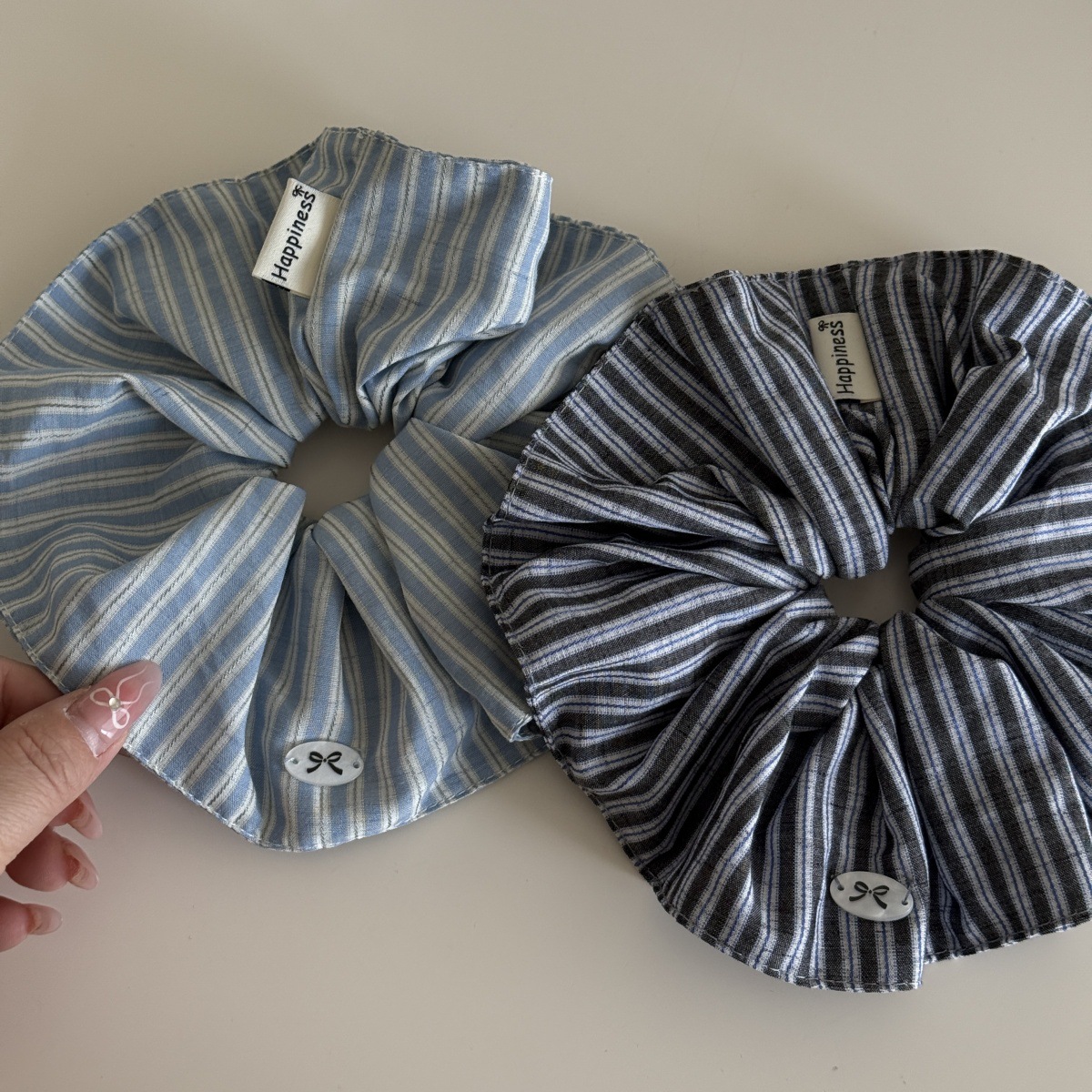 Korea Fashion Stripe Hair Rubb - Silk Tie Striped recension och pris